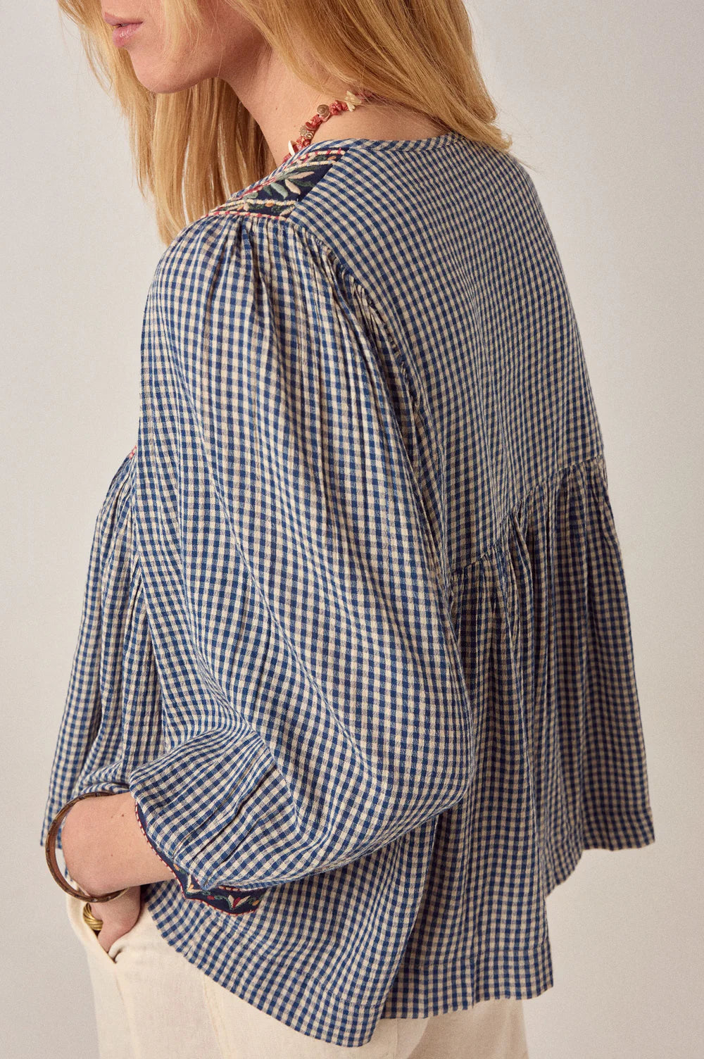 April Blouse Bleu Picnic