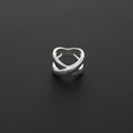 Bague en argent plaqué en forme de X