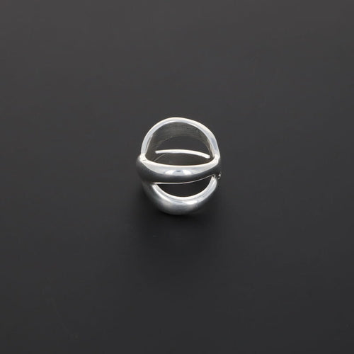 Bague en argent plaqué en forme de X