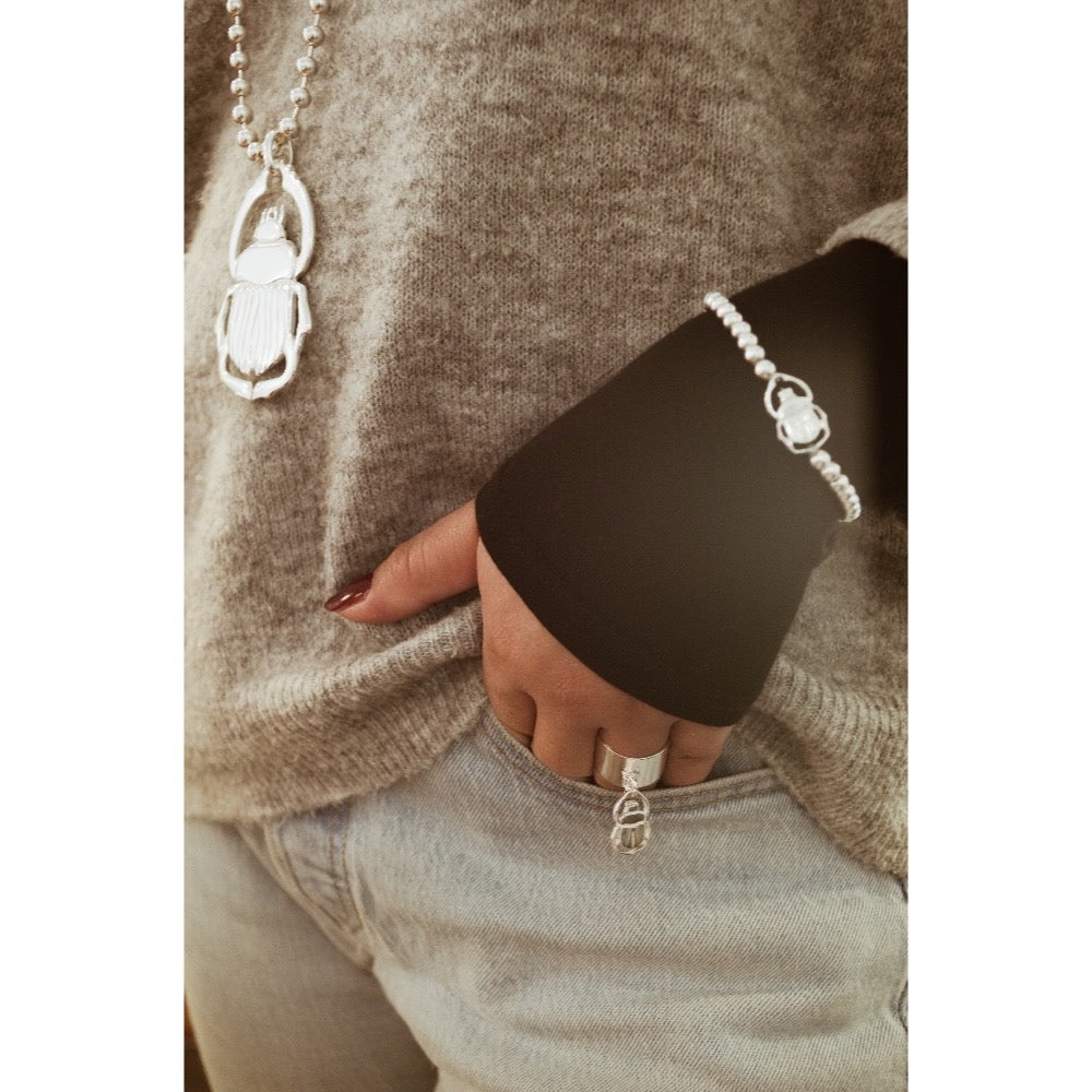 Bracelet en perles d'argent