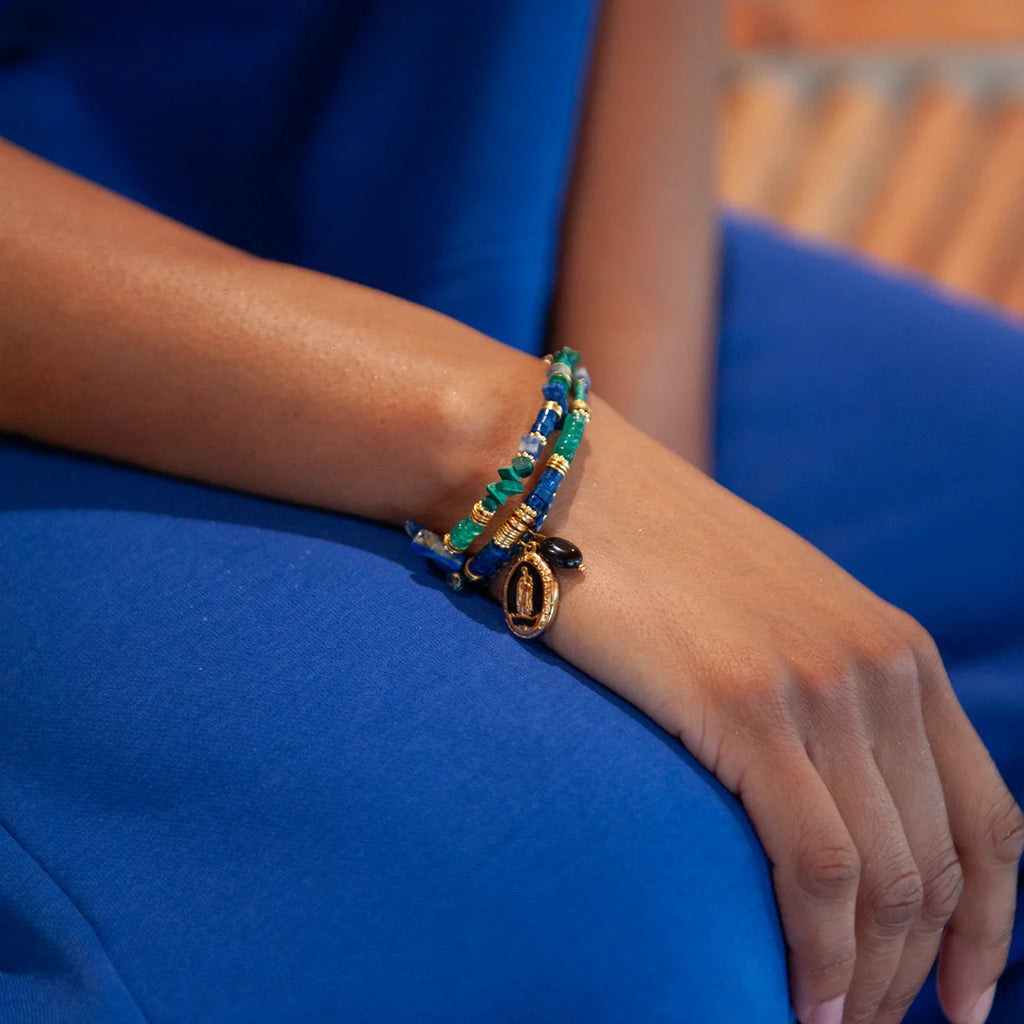 Bracelet heishi et perles - CORALIE