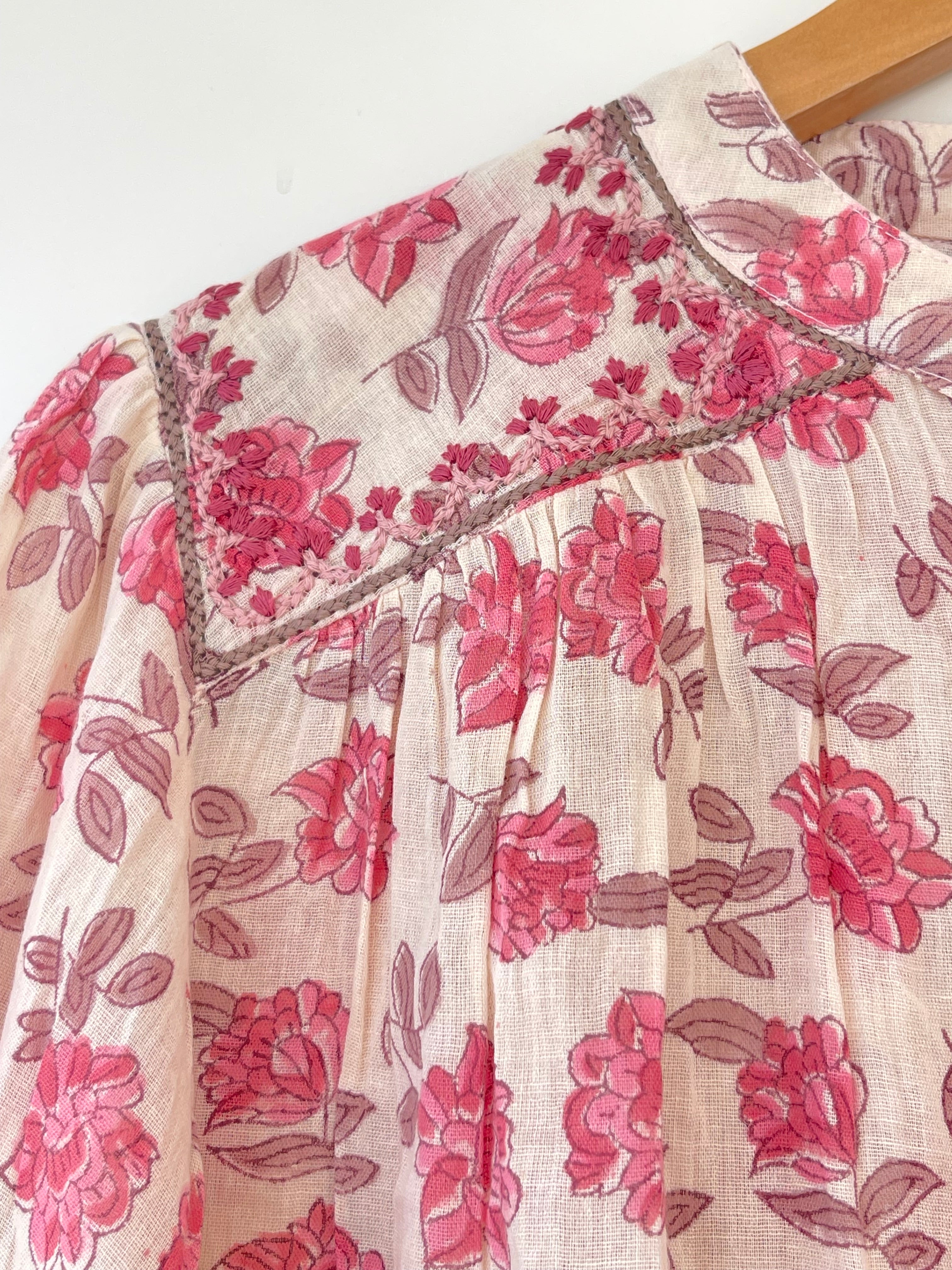 Lennox Blouse Scottish Pink