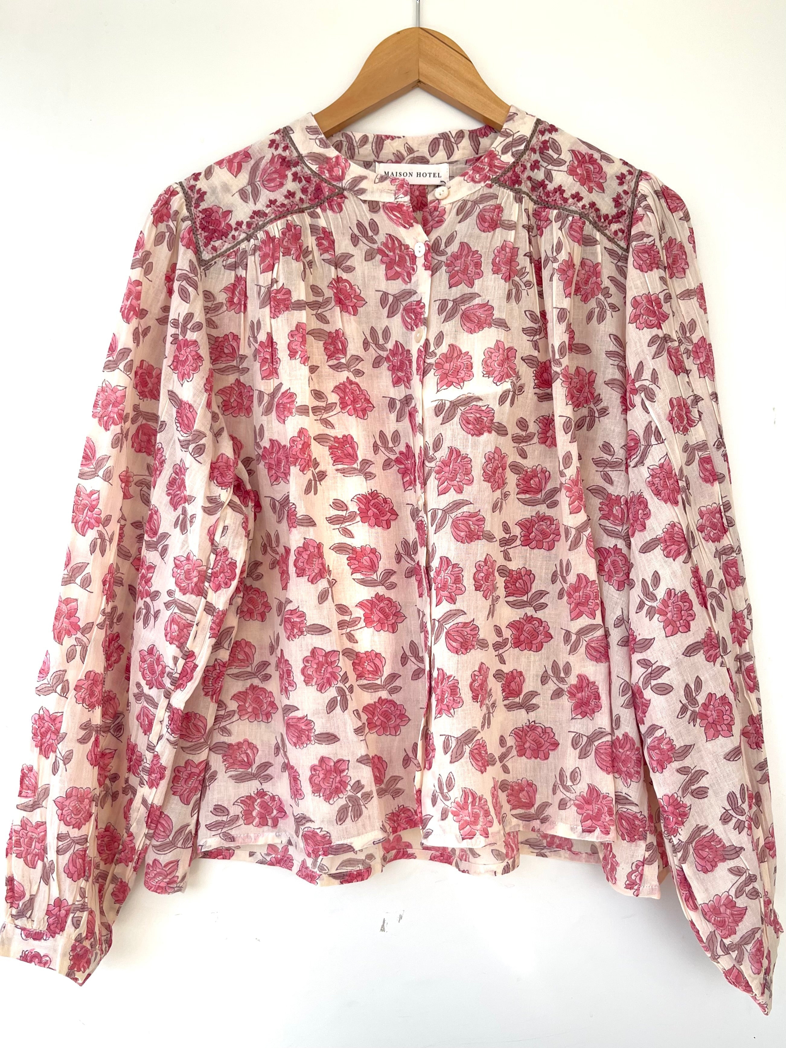Lennox Blouse Scottish Pink