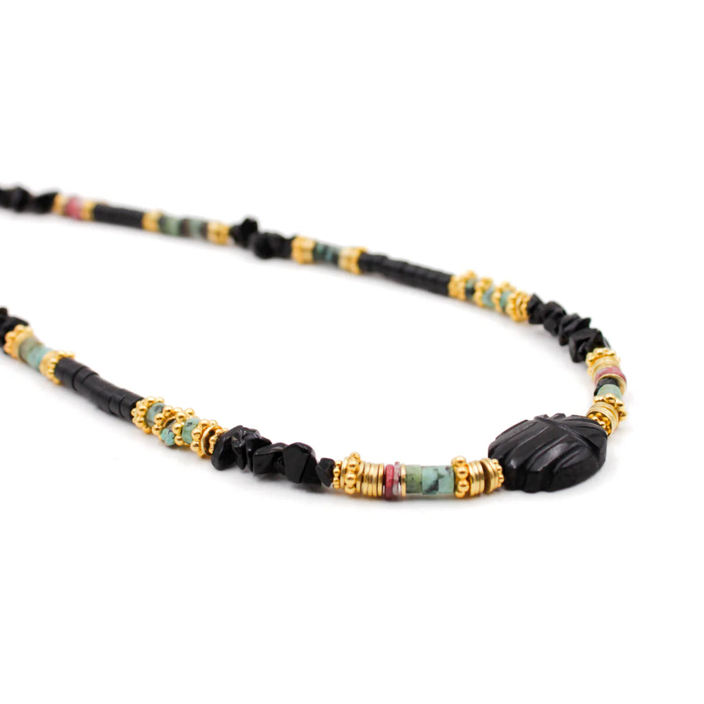Collier heishi scarabée - ELSA