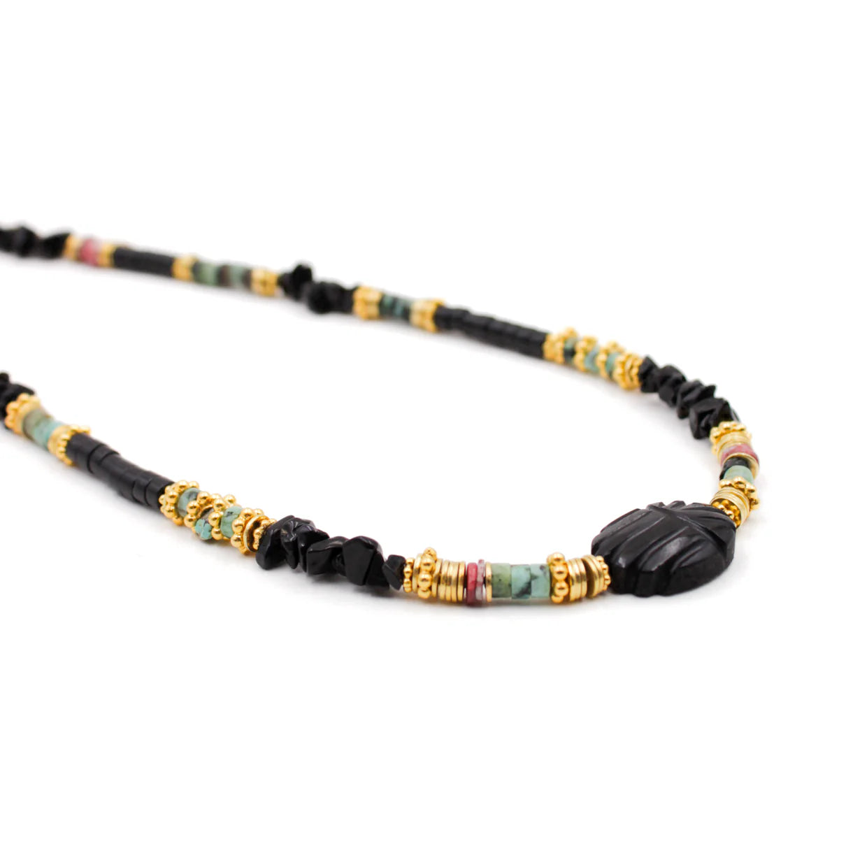 Collier heishi scarabée - ELSA