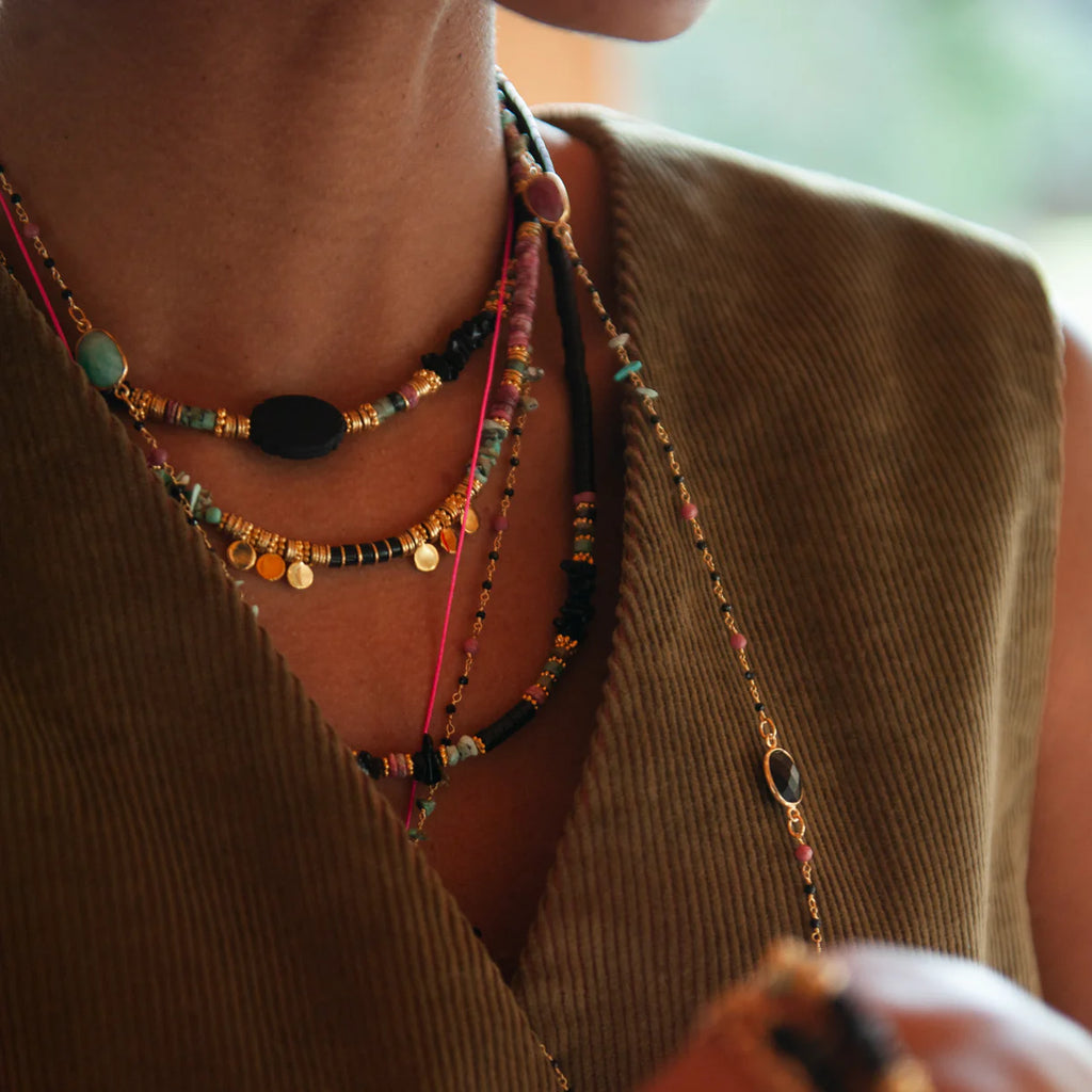 Collier heishi scarabée - ELSA