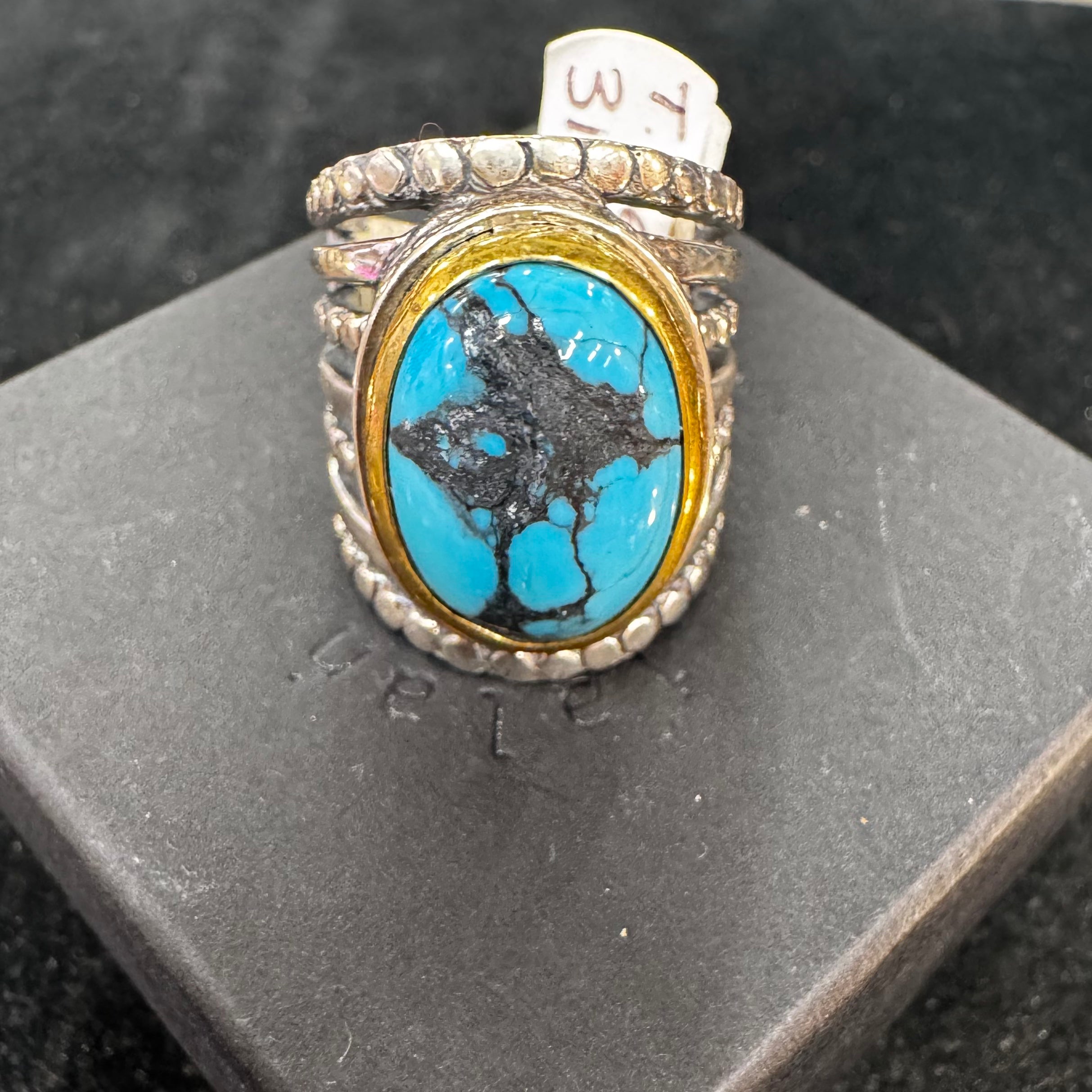 Bague Turquoise du Tibet – Jalan (Taille 56)