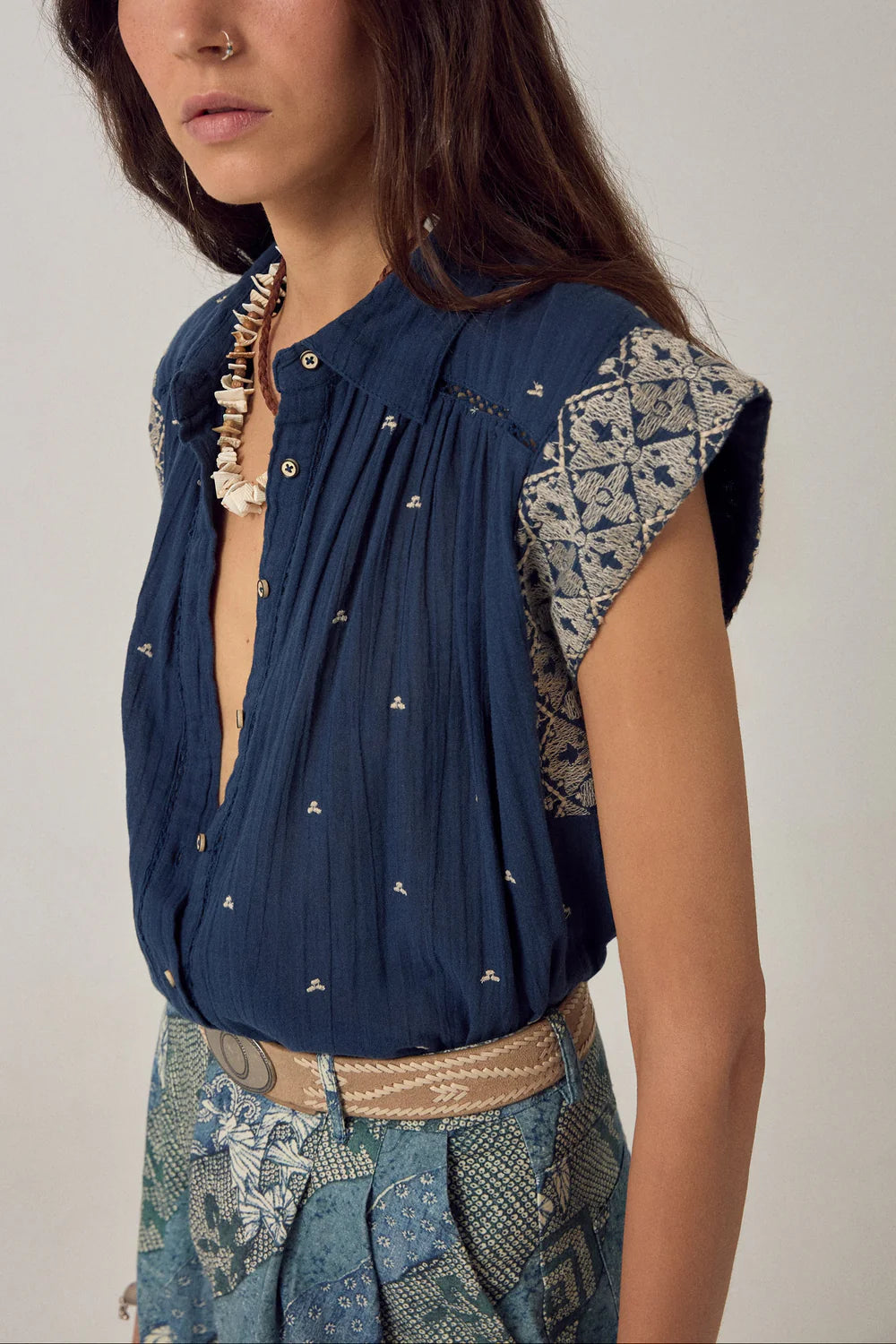 Karina Sleeveless Shirt Deep River