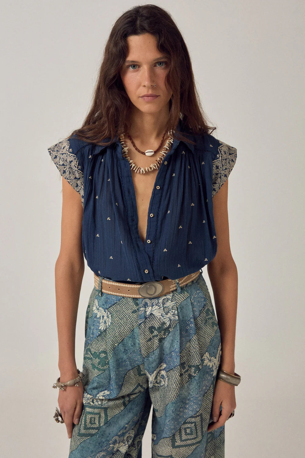 Karina Sleeveless Shirt Deep River