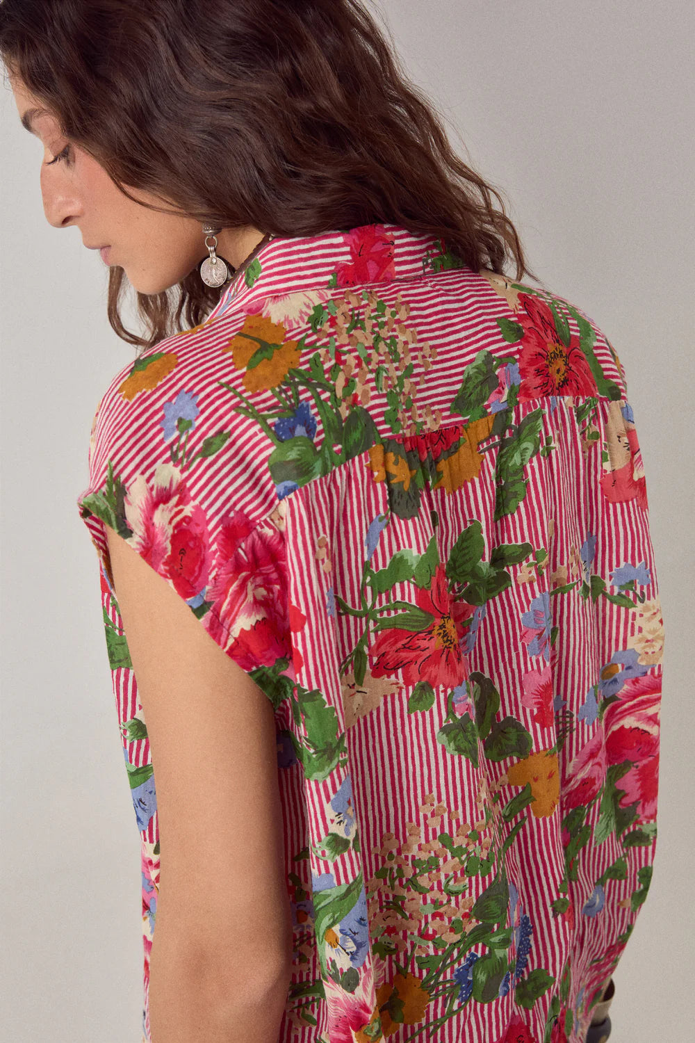 Lucas Sleeveless Blouse Rouge