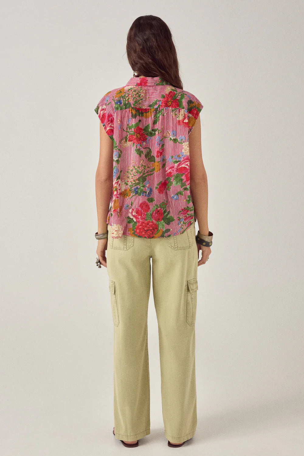 Lucas Sleeveless Blouse Rouge