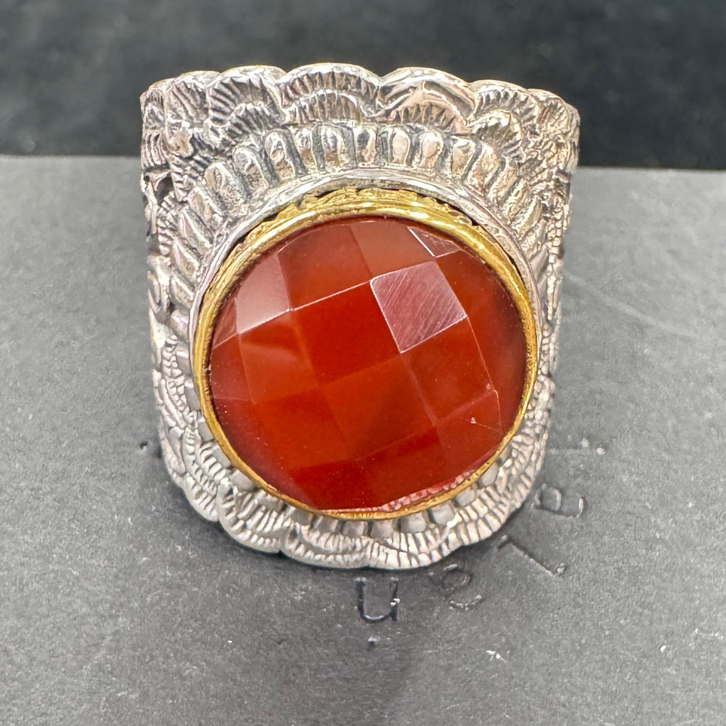 Bague Cornaline  – Jalan Jalan (Taille 60)